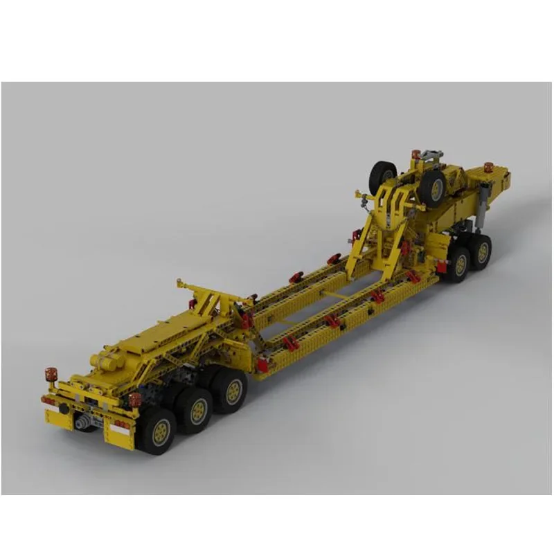 MOC-41089Transformer / Boiler Bridge Low Boy Trailer Assembly Stitching Building Block Model 2407 Parts Children's Toys