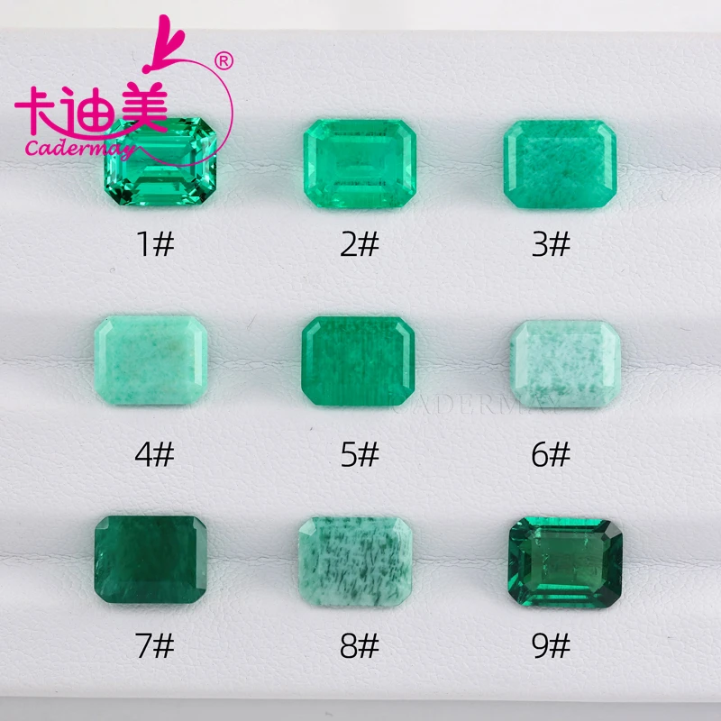 

CADERMAY Hydrothermal Emerald With Inclusions Gemstone Emerald Shape For Jewelry Making