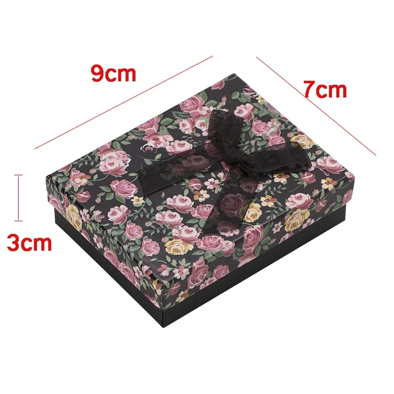 24pcs Flower Jewelry Box 7x9x3cm Multi Colors Paper Packaging Gift Box for Jewelry Sets Display Necklace Earrings Ring Box