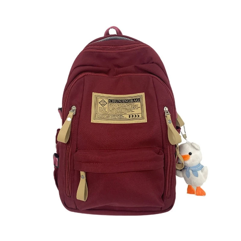 กระเป๋าเป้สะพายหลังโรงเรียน Bookbag น่ารักจี้กระเป๋าแล็ปท็อปสำหรับวัยรุ่น Daypack