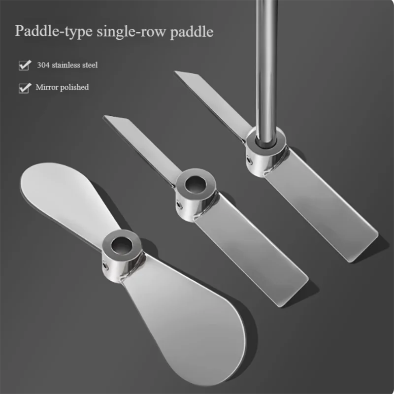 

304 stainless steel one-shaped blade 2 blades and two-impeller chemical potion stirring paddle