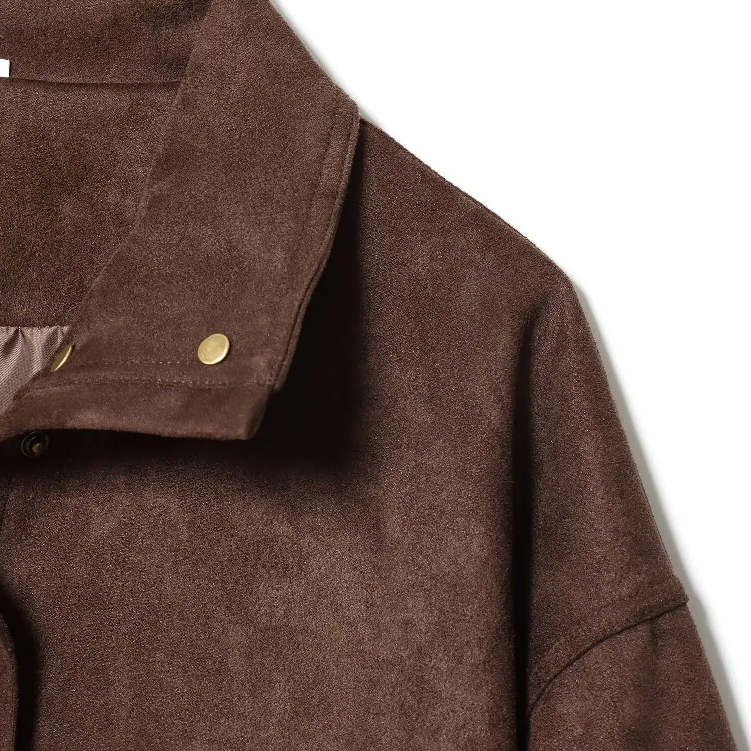 JNLEAOG Women's Faionable Versatile Autumn New Arrival Anti-Fur Leather Jaet Loose Fit  Color Warmth Polyester