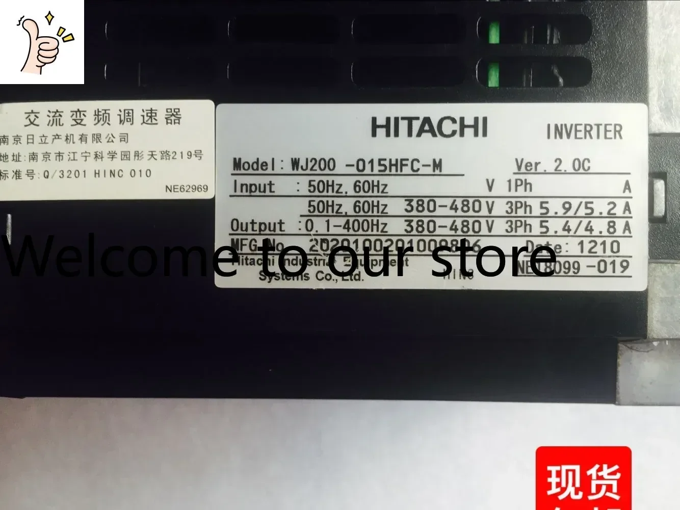 2026.4Hitachi Inverter WJ 200-007 015 022 040 055 075 110 150 HFC-M Brand New And Original.