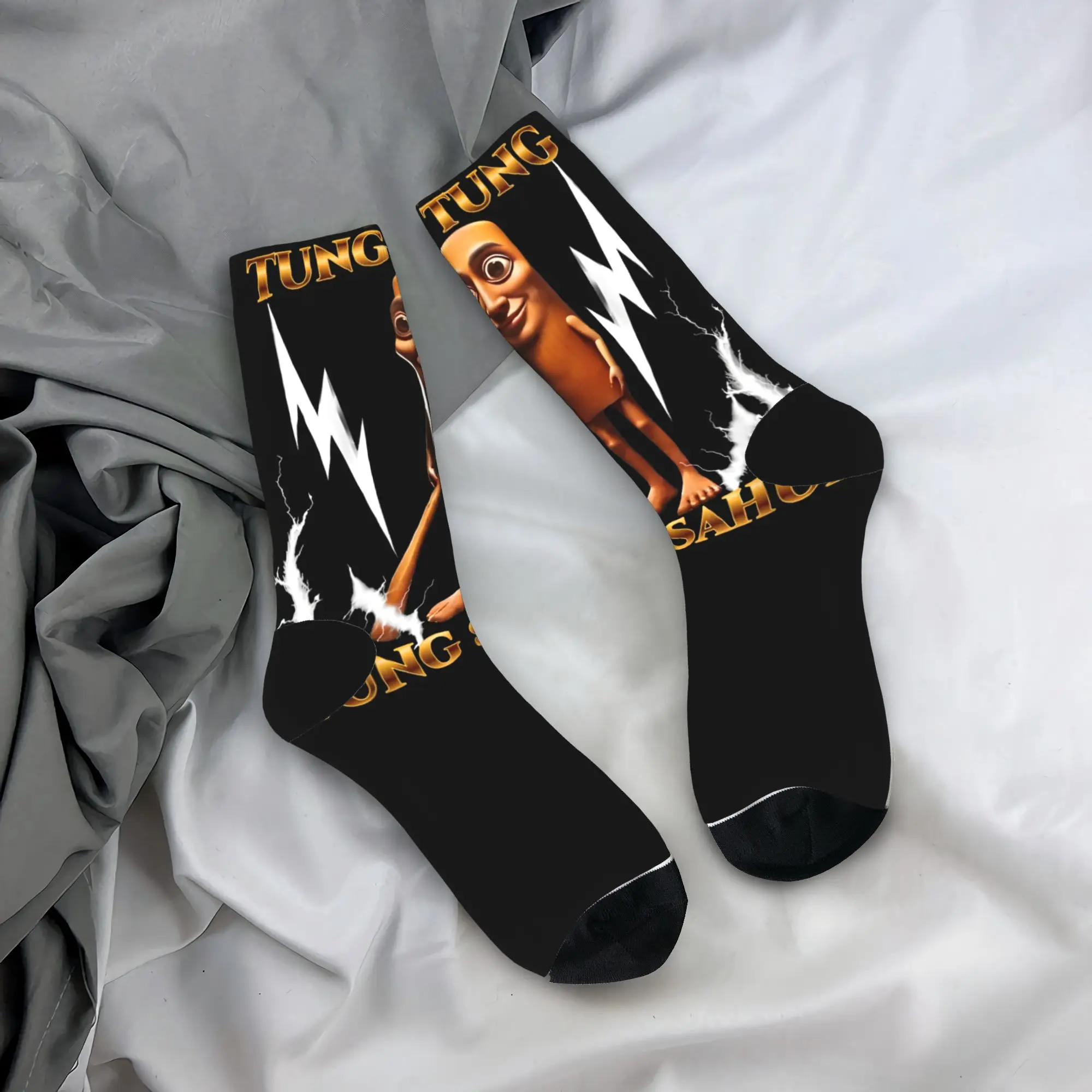 

Tung Tung Tung Sahur Italian Brainrot Meme Socks Tralalero Tralala Stockings Autumn Non Slip Couple Socks Medium Soft Socks