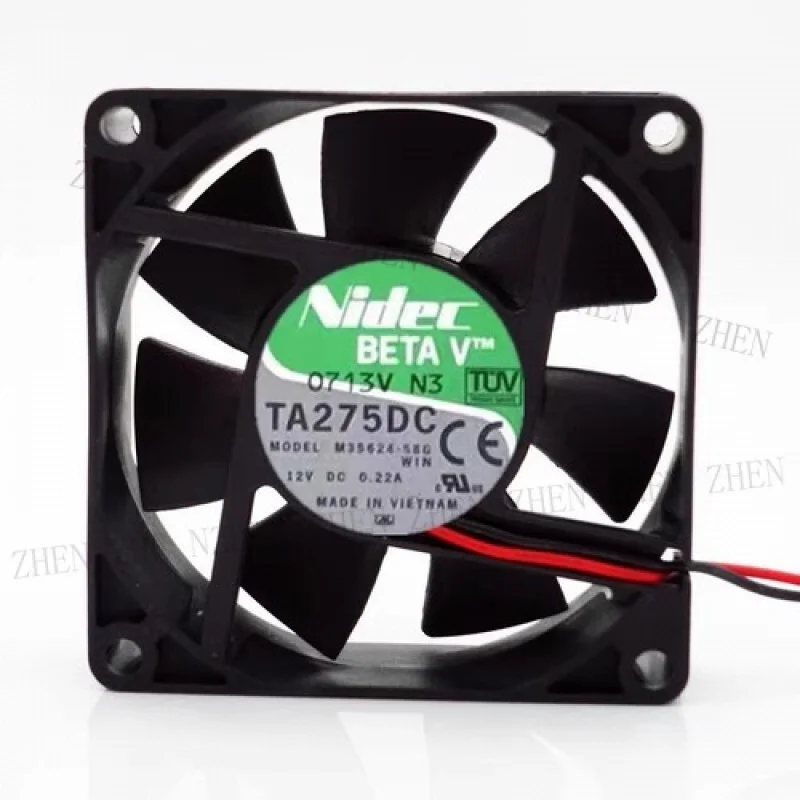 

Y M35624-58G 7025 DC12V 0.22 7CM 2-Wire Cooling Fan