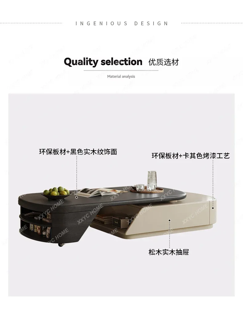 VHCoffee table living room home new light luxury high-end small apartment minimalist creative modern retro simple slate