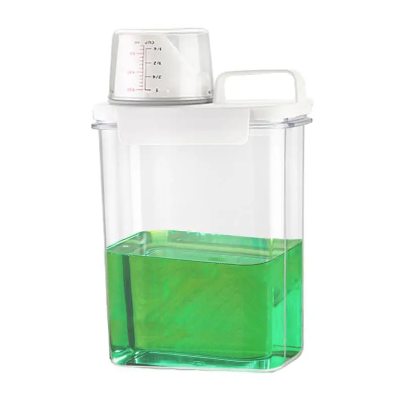 Liquid Laundry Detergent Container Scent Booster Container Transparent Measuring Cup Included Moisture Proof Enhances Laundry