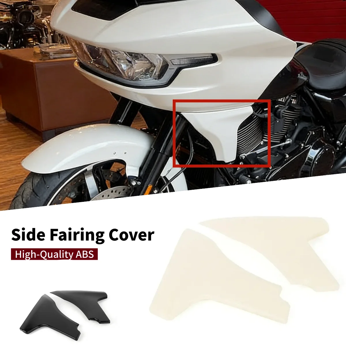 

Motorcycle Side Fairing Panels Air Deflector For Touring Road Glide FLTRXSE 2023 FLTRXSTSE 2024 Plastic ABS Unpainted / Black