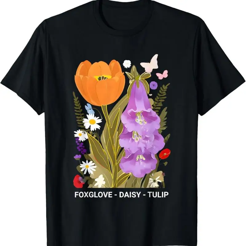 

Foxglove Daisy Tulip Floral T Shirt