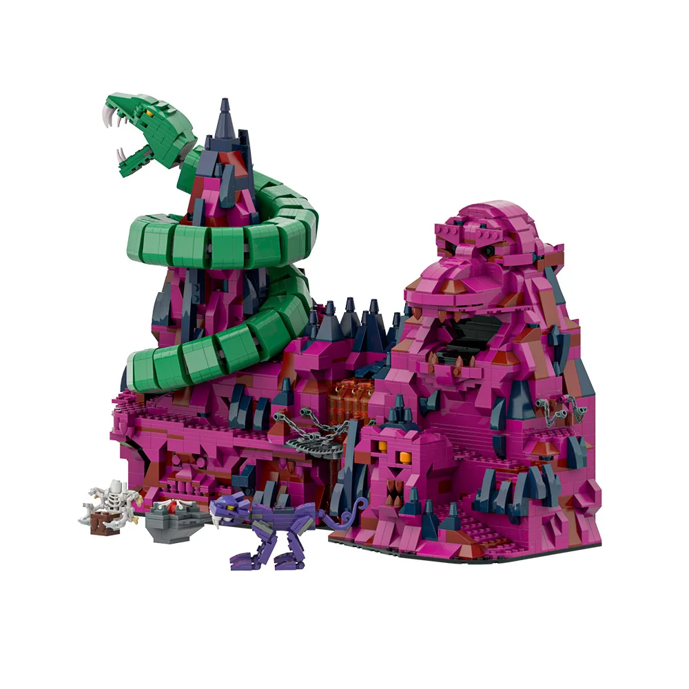 

MOC Snake Mountain Building Blocks Model Snake Mountain Horror Architecture Bricks Assembly Toys Kids Birthday Gifts