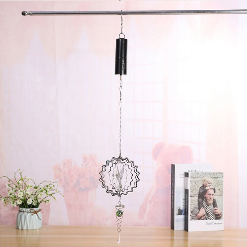 Wind Chime Motor Micro Dc Motor Rotator Battery Operated Motor Multi-Purposes Rotatable Hook for Garden Decoration