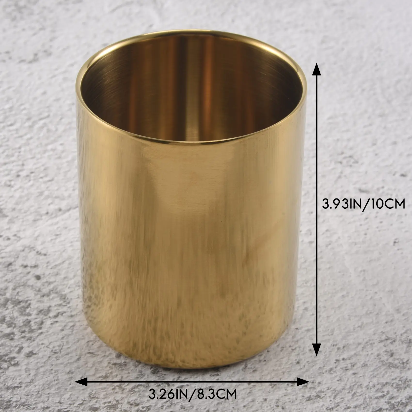 Złoty wazon na kwiaty obsadka do pióra pojemnik do przechowywania biurka domowego-Cylinder