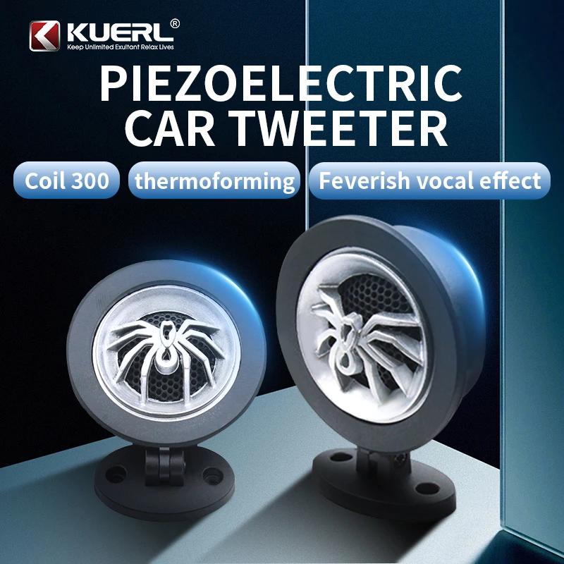 HOT KUERL new 1.5inch Spider style Max Power 250W piezoelectric tweeter Car Speaker  with 4Hz-20kHz 4ohm 25mm-voice coil