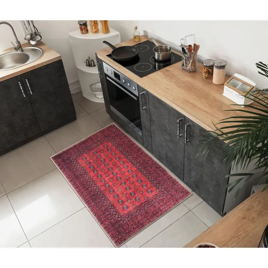 

Коврик 2x3 фута, машинная стирка, с нескользящей основой, идеально подходит для прихожей, кухни, ванной, прачечной, винтажный, легко чистится