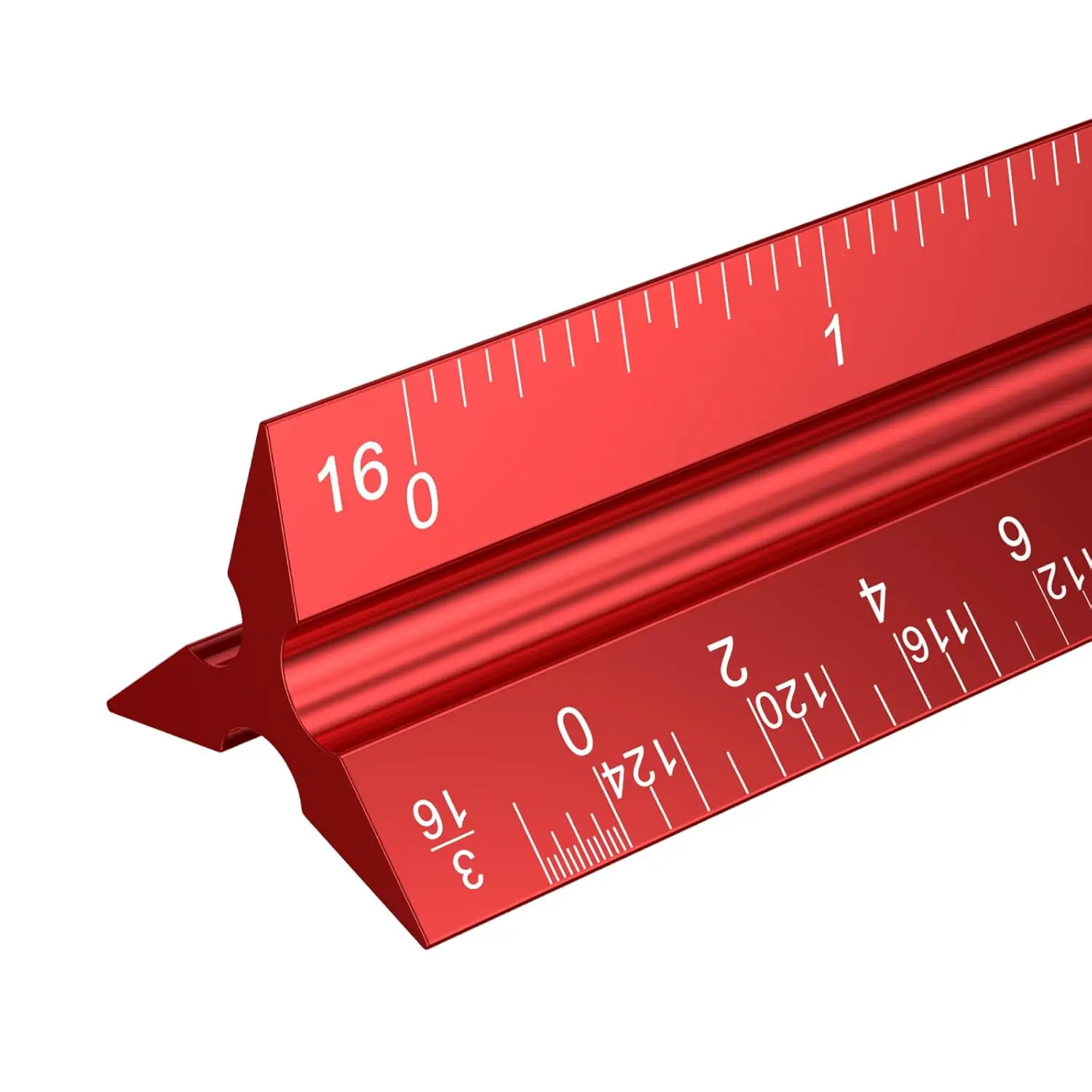 

Architect Scale Ruler 12 Inch Imperial Aluminum Triangular Measuring Tool for Drafting, Engineering, Construction Drawings
