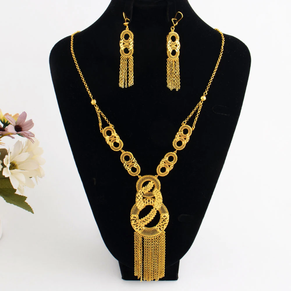YM Gold-Plated Necklace and Earring Set 5