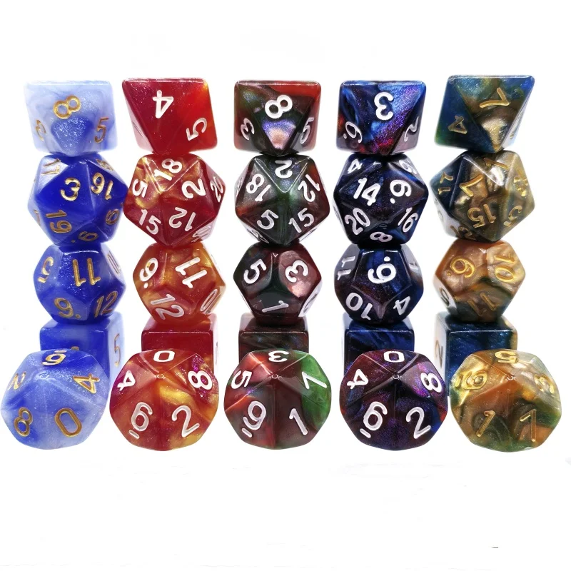 

DND Dice Game Dice Rolling Game Dice Set With Pouchs 10 Different Styles Available For Portable Toys DND RPG TRPG Games
