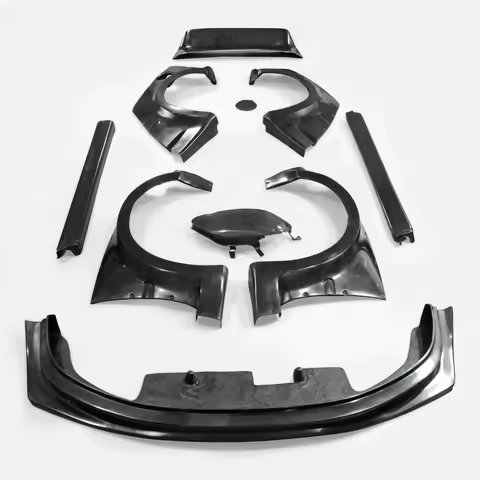 SAAR Compatible with Honda Civic Type R EK9 Modified Fiber Full Set Front and Rear Wide Body MM Style Large Surround