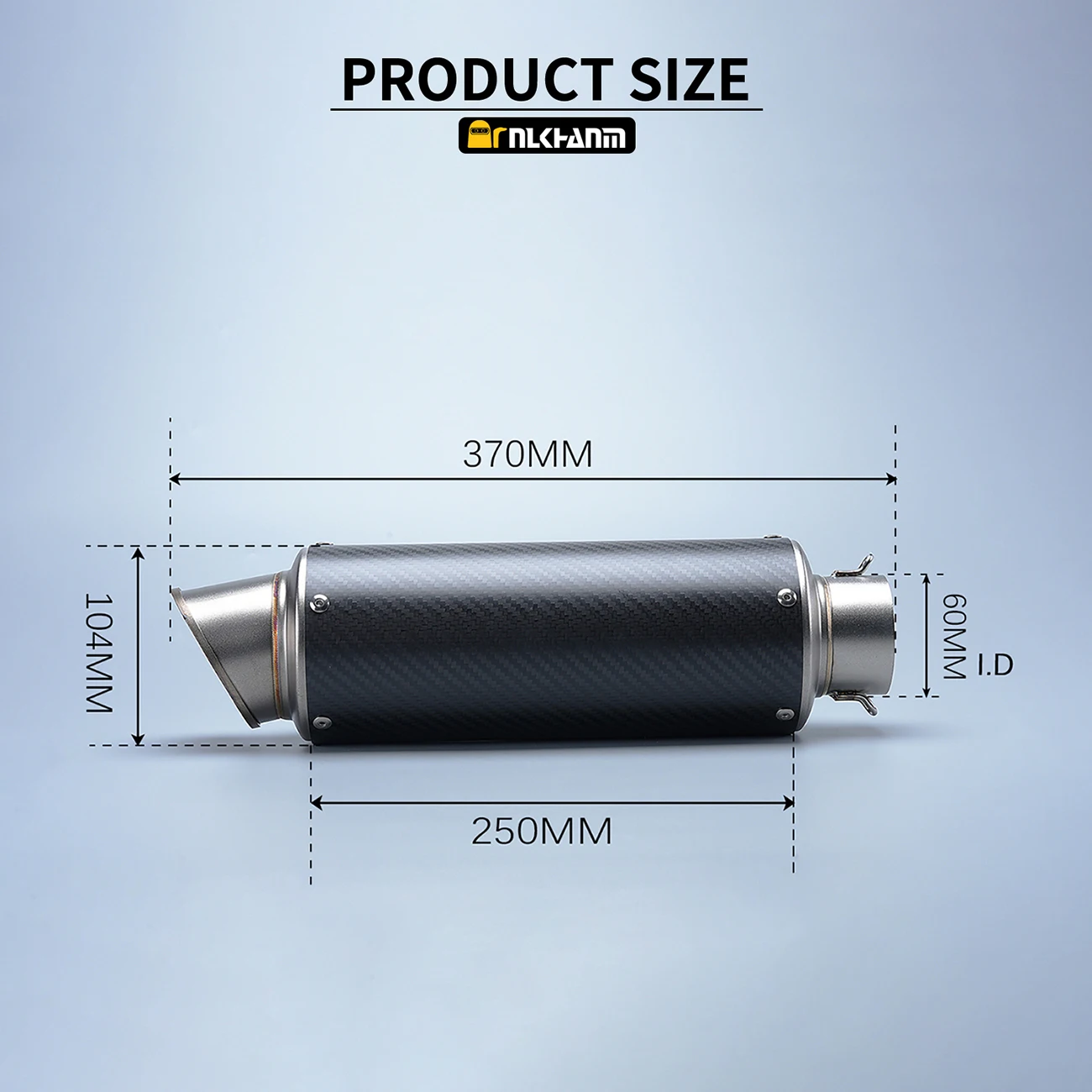 نظام عادم الدراجة النارية العالمي 60 مللي متر كاتم صوت SC للهروب المعدل لـ zx6r ninja400 mt07 R6 cbr250 gsx600 750 #3