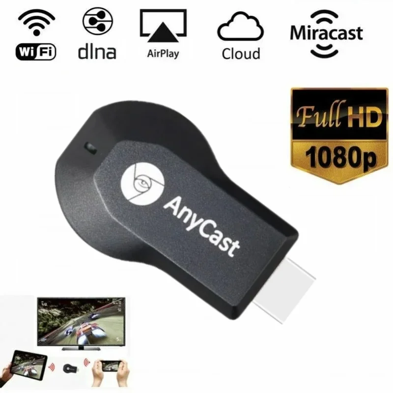 Dongle TV sans fil pour IOS Miracast et Airplay, récepteur compatible HDMI, adaptateur d'écran de partage Anycast DLNA, M2