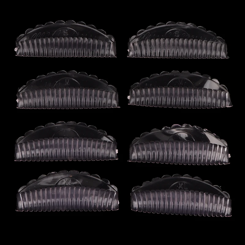 Coussinets en silicone pour rehaussement de cils, 4 paires, 4 tailles, recourbe-cils 3D, patchs pour les yeux, outils applicateurs, accessoires d'extension de cils