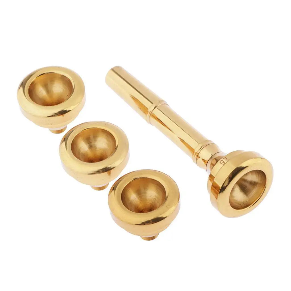 7c 5c 3c 1.5c Mouthpiece for Bb Trumpet Gold Plated Multi-Purpose Silver