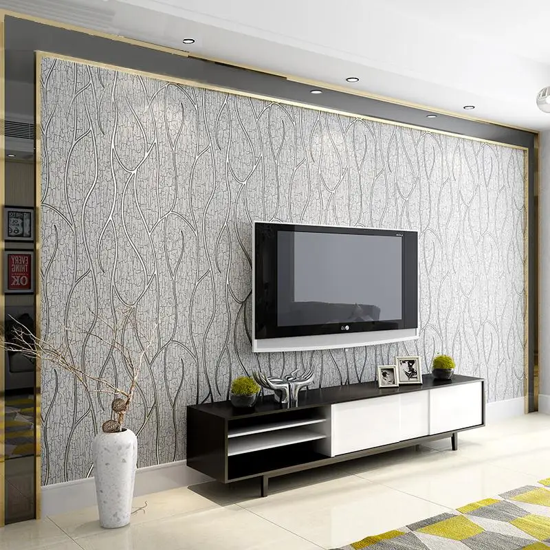 3D Wallpaper Modern Simple Non-Woven Wallpaper 3 D Living Room TV Bedroom Background Wall Home Decor Papel De Parede 3D Paisagem