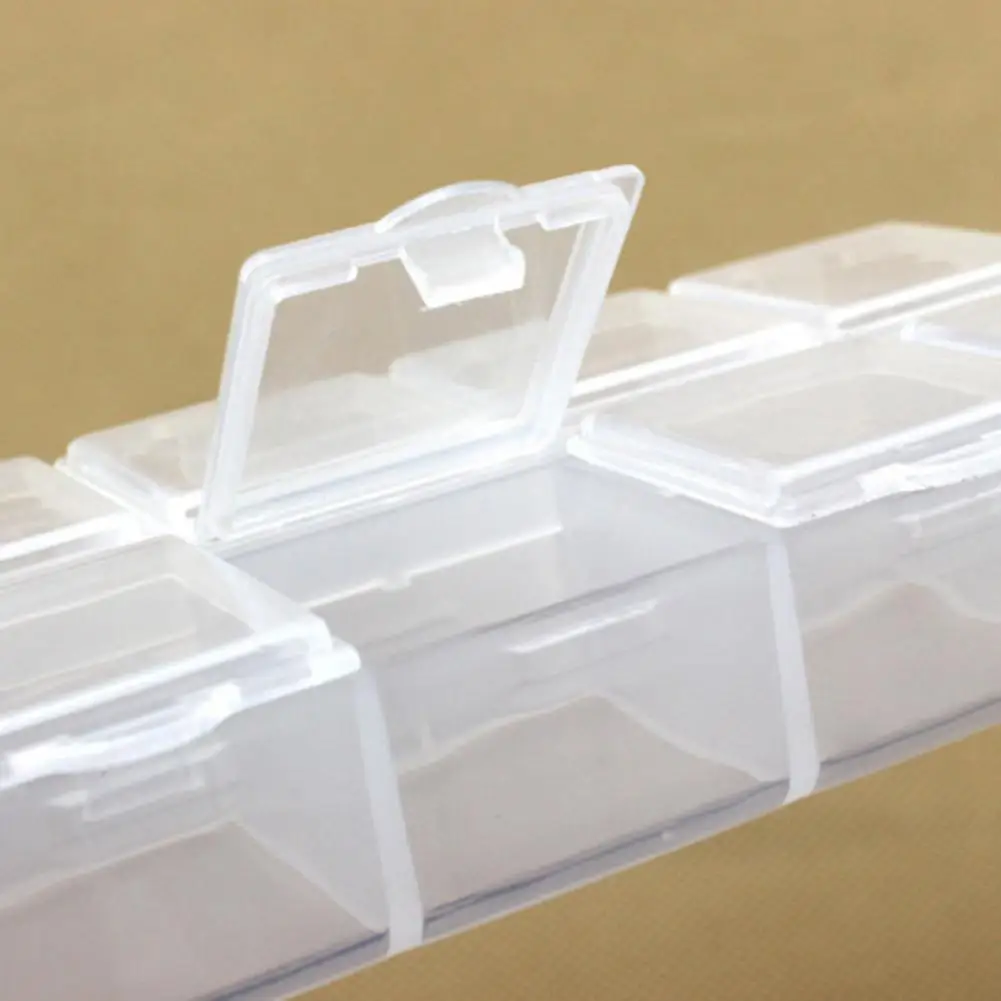 Jewelry Storage Box with Lid 10 Grids Large Capacity Clear Display Earrings Rings Beads Storage Case Jewelry Packaging