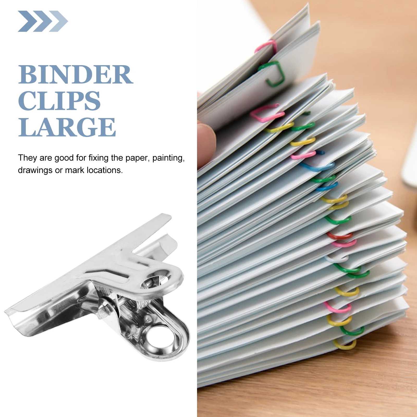 25Pcs File Binder Clips Stainless Steel Money Clip Small Portable Cash Check Storage Clamp Office Multi Function Bill Fixing