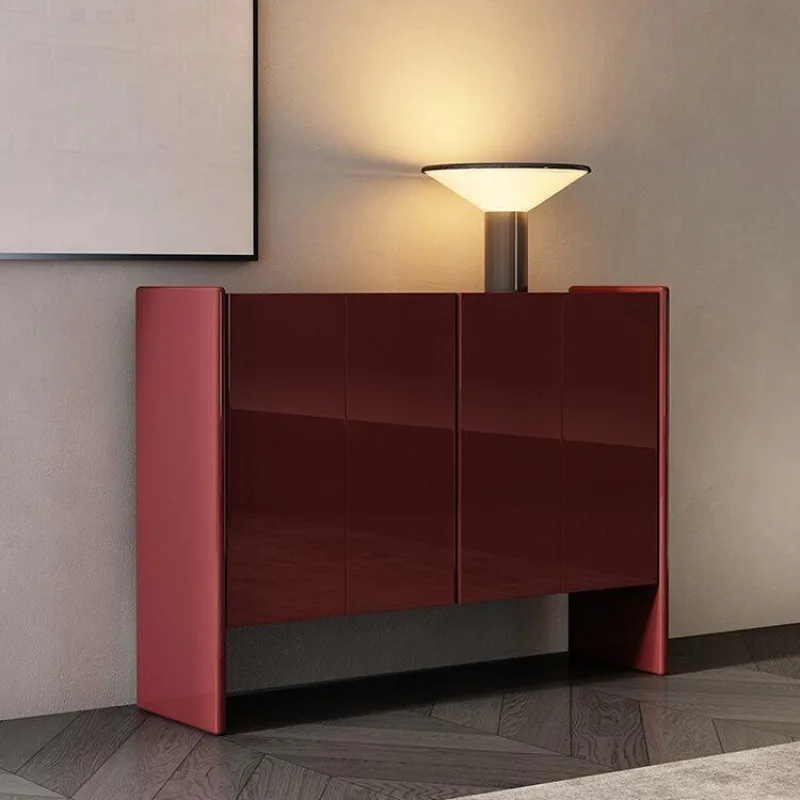 Italian minimalist solid wood shoe cabinet, simple villa living room against the wall storage, high-end bedroom c
