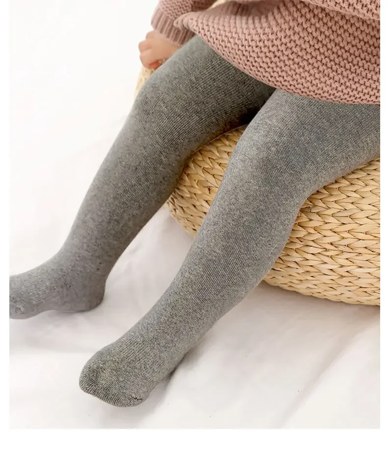 Baby Strumpfhosen Winter Herbst einfarbig weiche Baumwolle dicke warme Baby Strumpfhosen Neugeborene Kleinkind enge Jungen Mädchen Strumpfhosen Kleidung – Detail 9