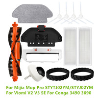 For Mijia Mop Pro STYTJ02YM/STYJ02YM Main Side Brush Hepa Filter Mop Cloth Holder For Viomi V2 V3 SE For Conga 3490 3690