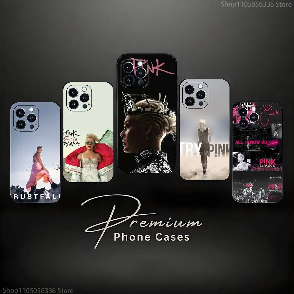 

P-P!nk Pink Alecia Beth Phone Case For iPhone 17,16,15,14,13,12,11 ,Pro Max,XS,X,XR,SE,Mini,8,7,Soft Silicone Black Cover