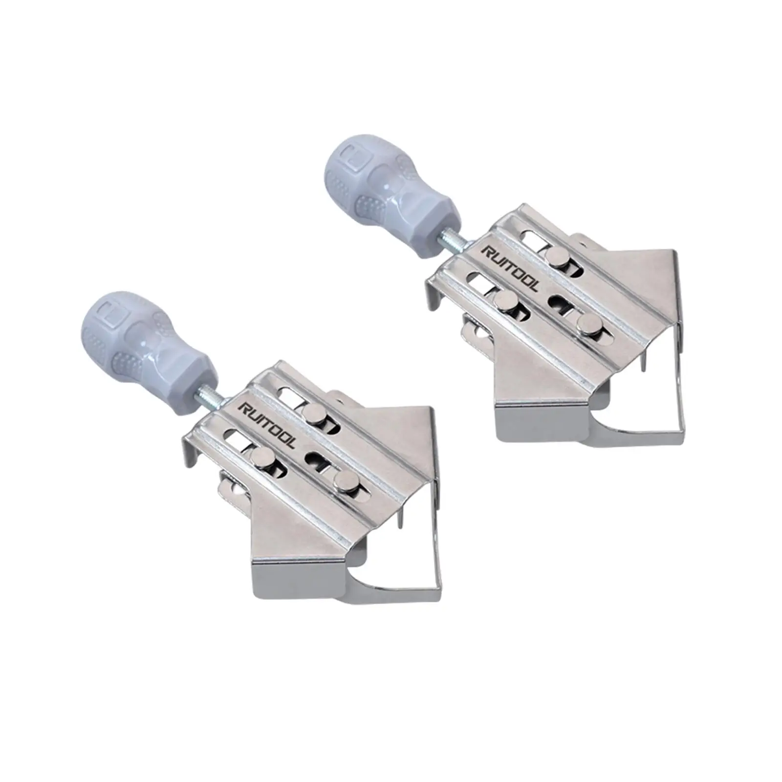 2 Pieces Woodworking 90 Right Angle Clamps Adjustable Frame Clamps Stainless Steel for Cabinet Making Rust Resistance