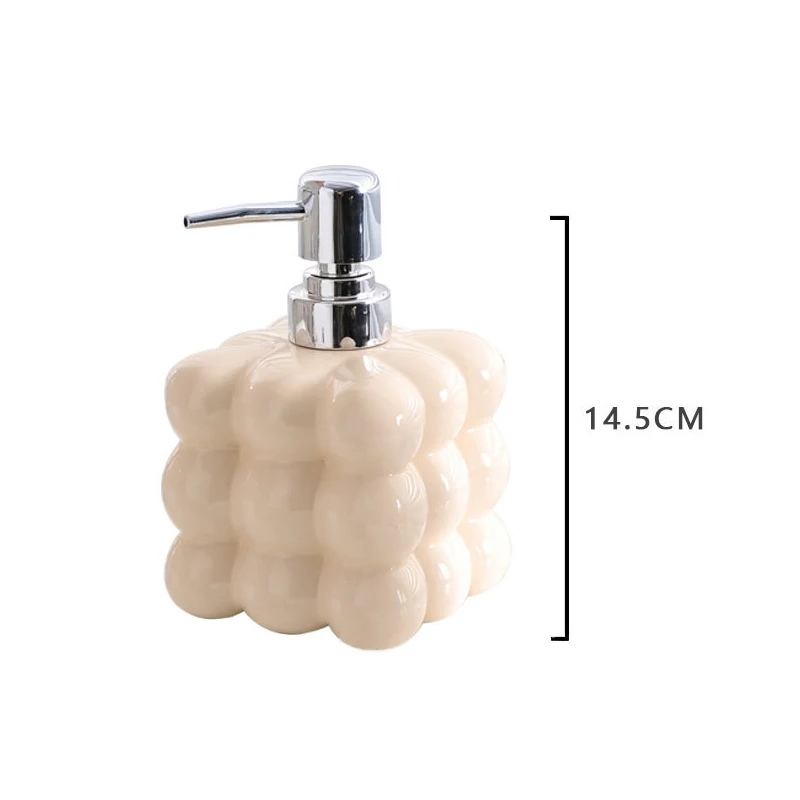 

450ml Liquid Soap Dispenser Press Separated Bottle Bathroom Accessories Ceramic Household Body Wash Shampoo Dispenser Bottle