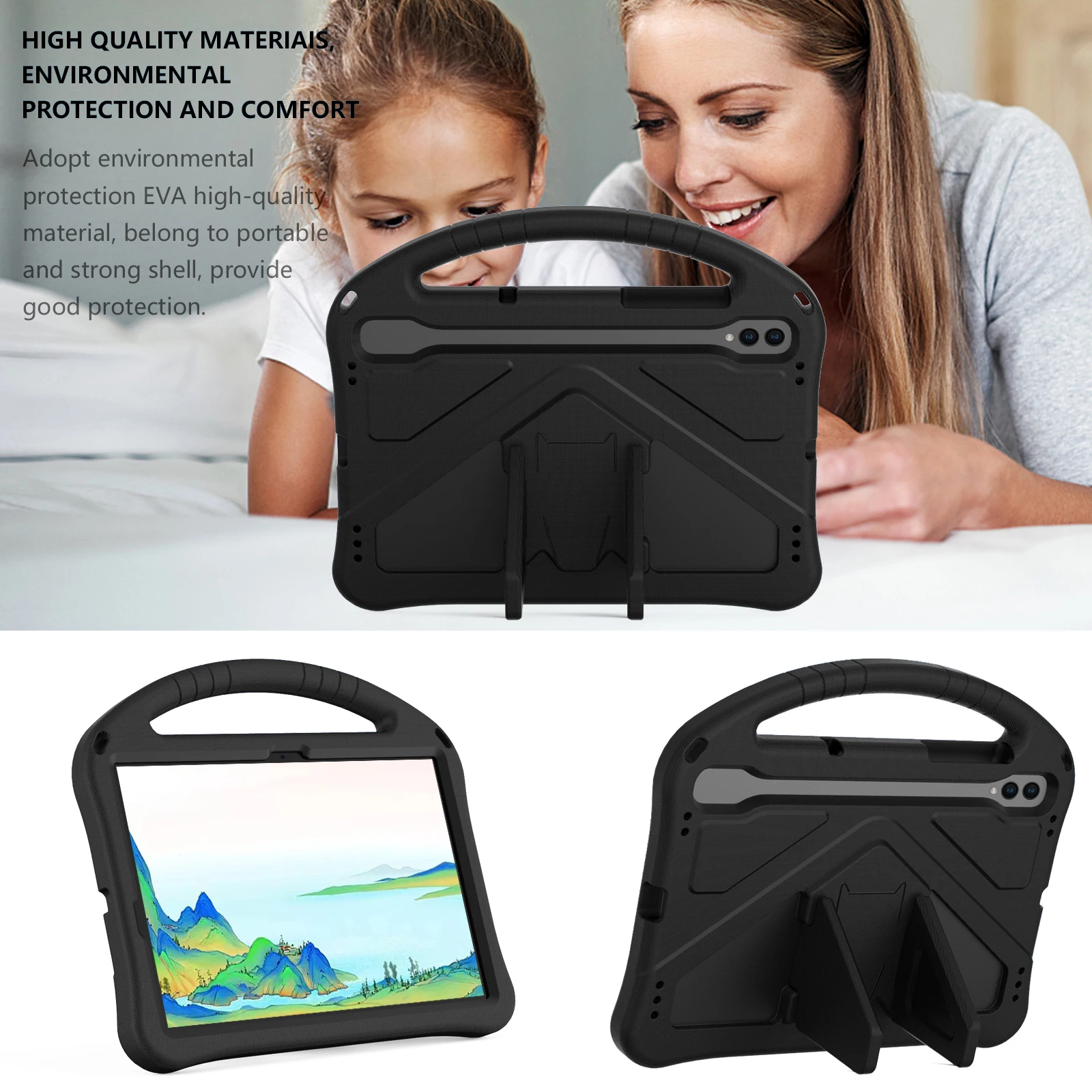 EVA Case For Samsung Galaxy Tab S9 FE S8 S7 11.0 inch SM-X710 X716B X510 X516B X700 X706 T870 T875 Stand Cover With Hand Holder 