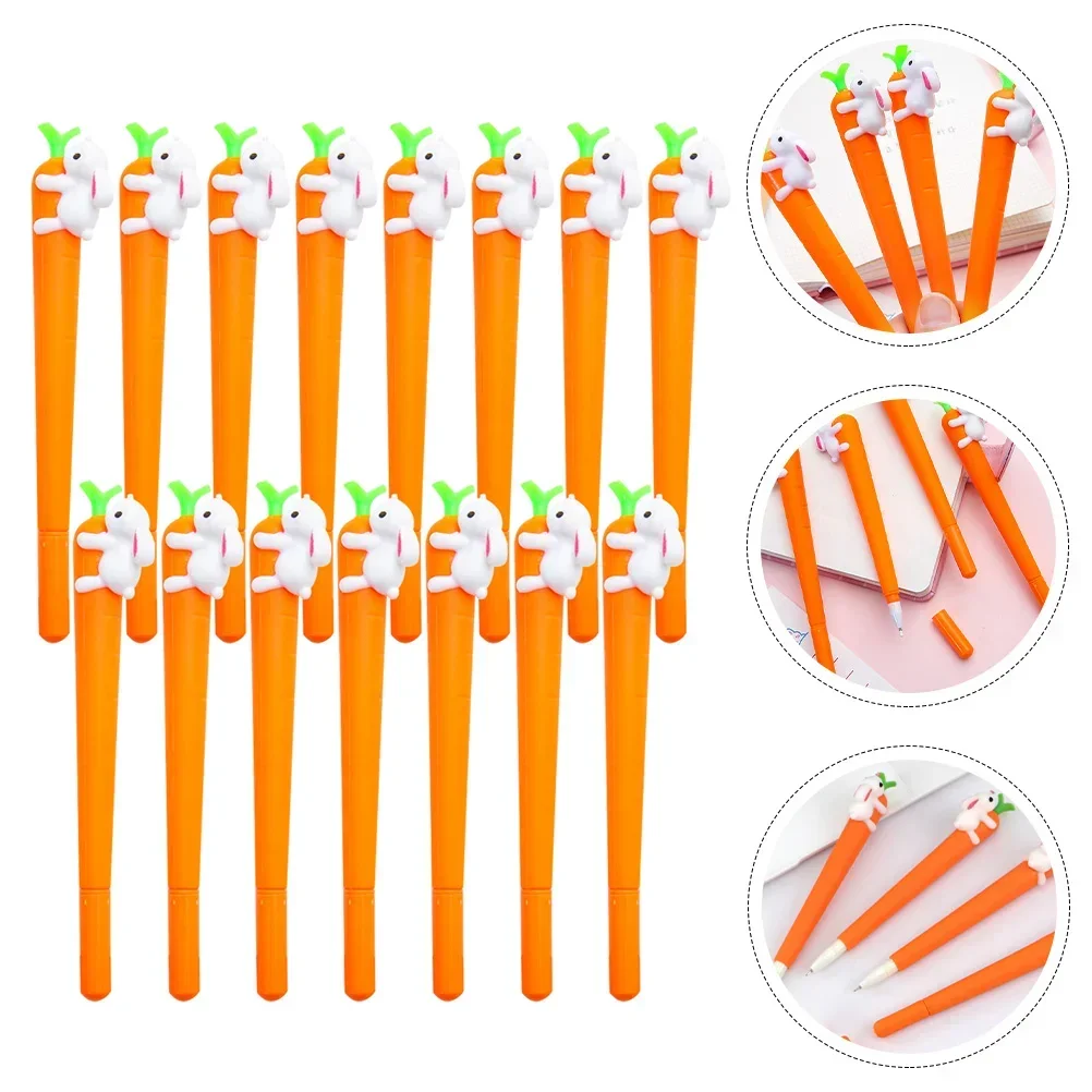 Pen Pens Ink Rabbit Carrot Easter Bunny Writing Cute Cartoon Animal Signature Funny Ballpoint Kawaii Basket Student 0.5Mm Bulk