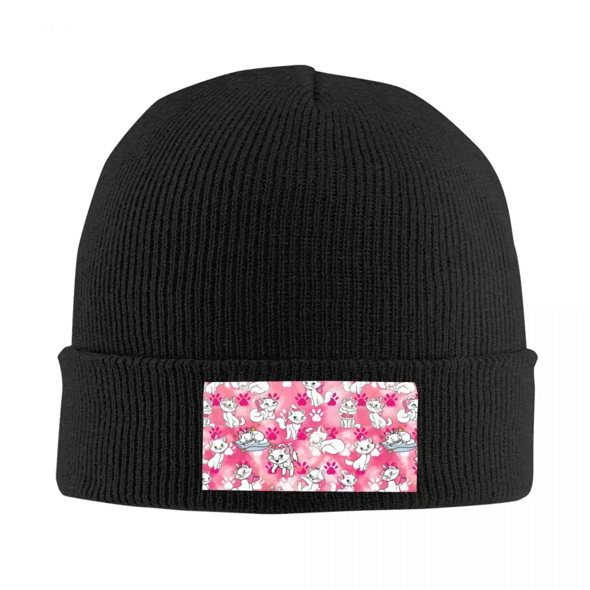 

Custom The Aristocats Bonnet Hat Knitted Hat Men Women Hip Hop Unisex Adult Marie Cat Painting Warm Winter Skullies Beanies Caps