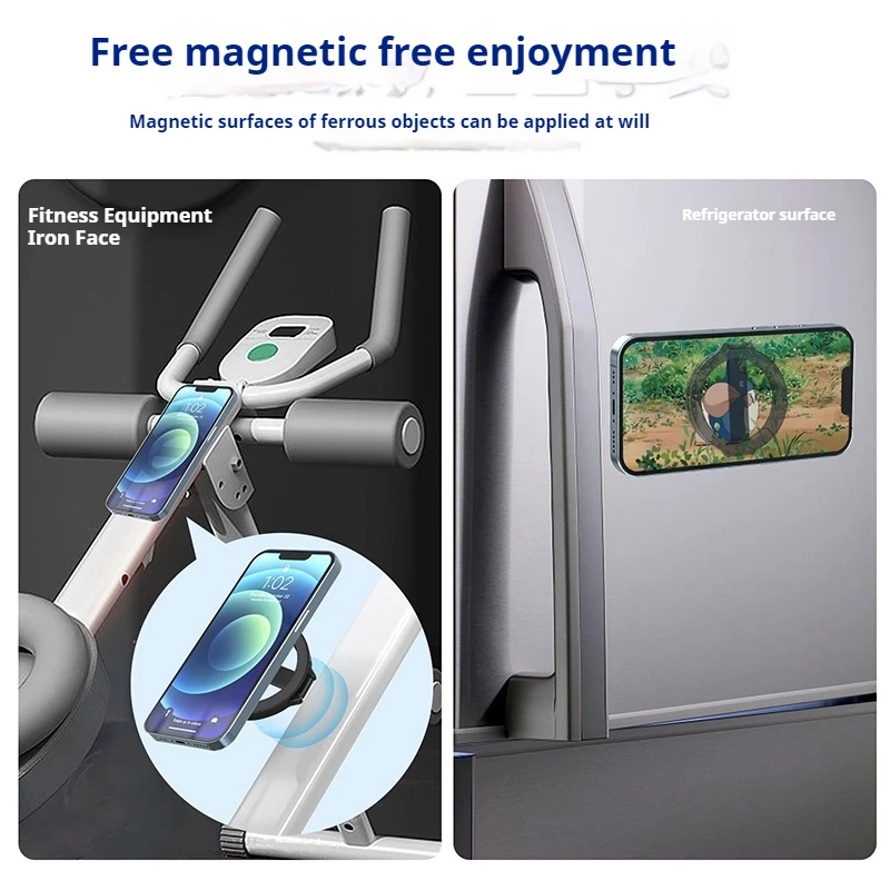 Doubleside Magnetic Buckle Holder 360° Rotation Foldable Phone Bracket for iphone 15 14 13 12Series Multi-fuction Phone Stand