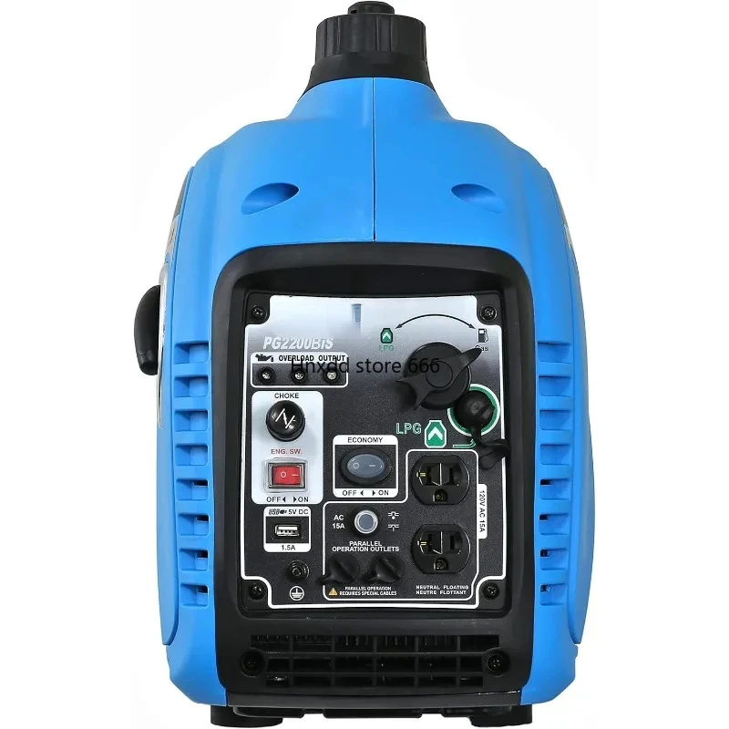 2,200W Portable Dual Fuel Quiet Inverter Generator with USB Outlet & Parallel Capability, CARB Compliant, PG2200BiS