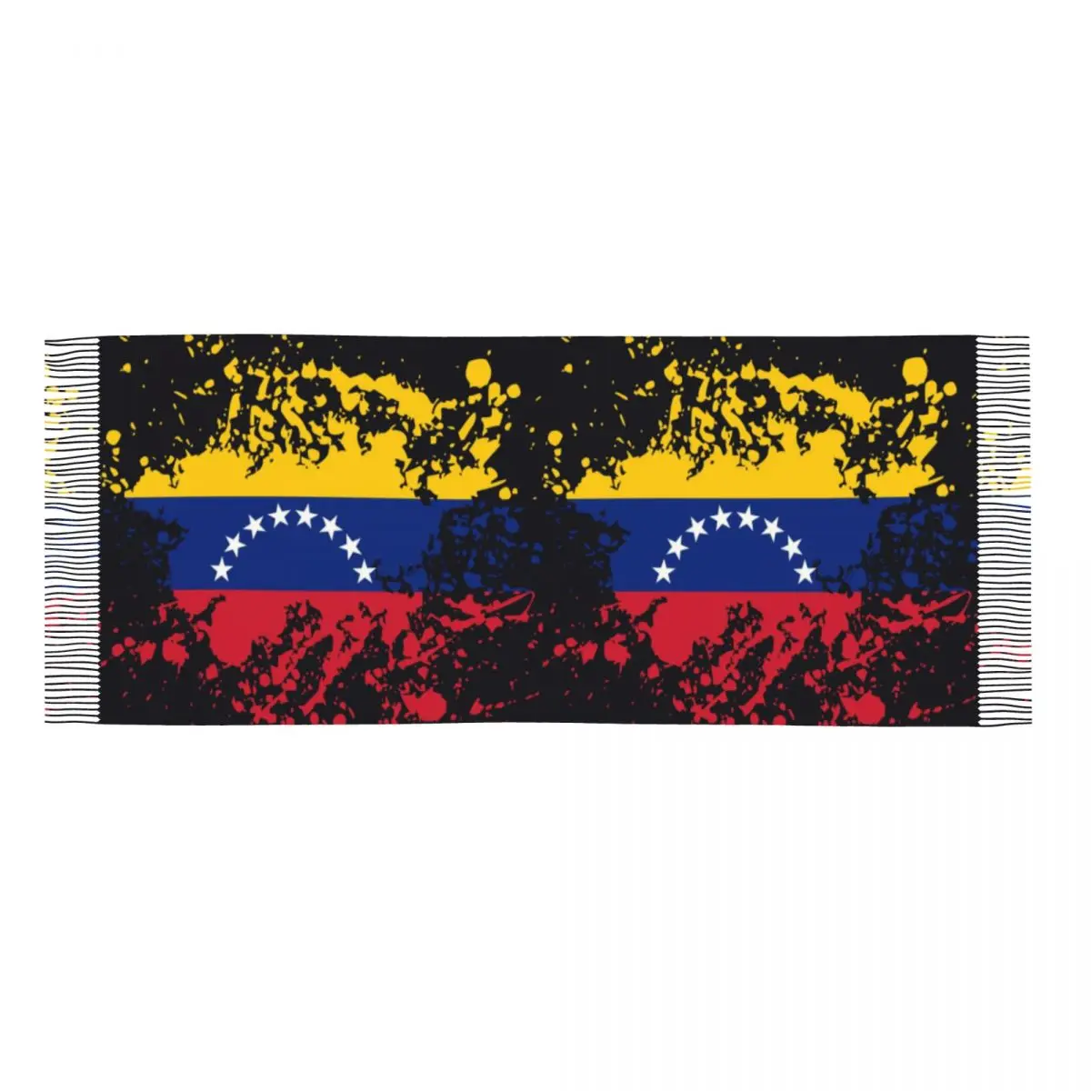 Venezuela Flag Ink Splatter Tassel Scarf Women Soft Bolivarian Republic of Venezuela Shawl Wrap Lady Winter Scarves