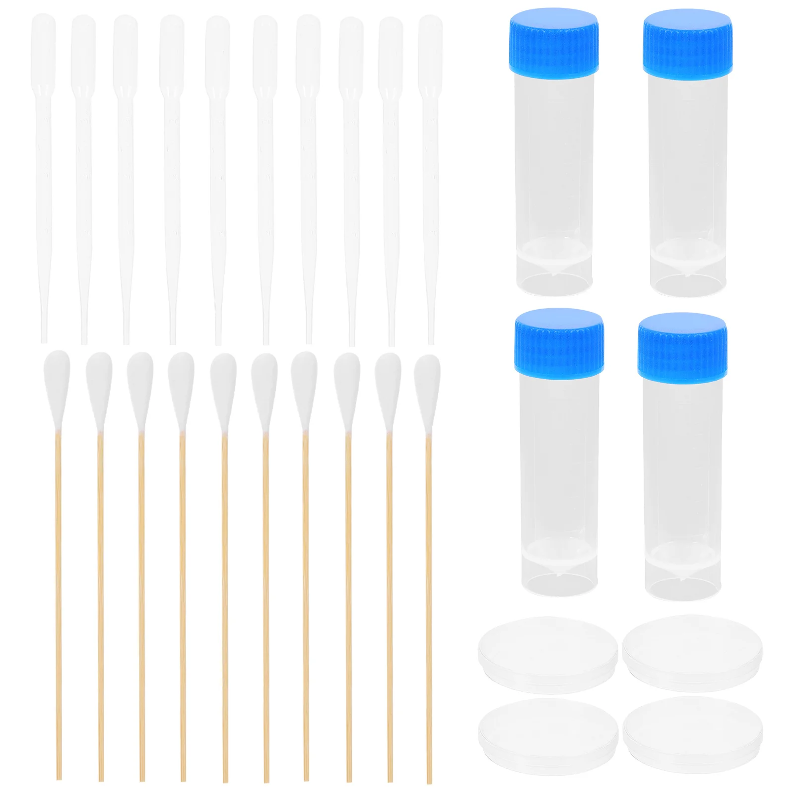 

1 set 1 Set Prepoured Agar Plates Petri Dishes Science Project Kit Cotton Bud Drip Tube Pipettes Storage Tubes Educational