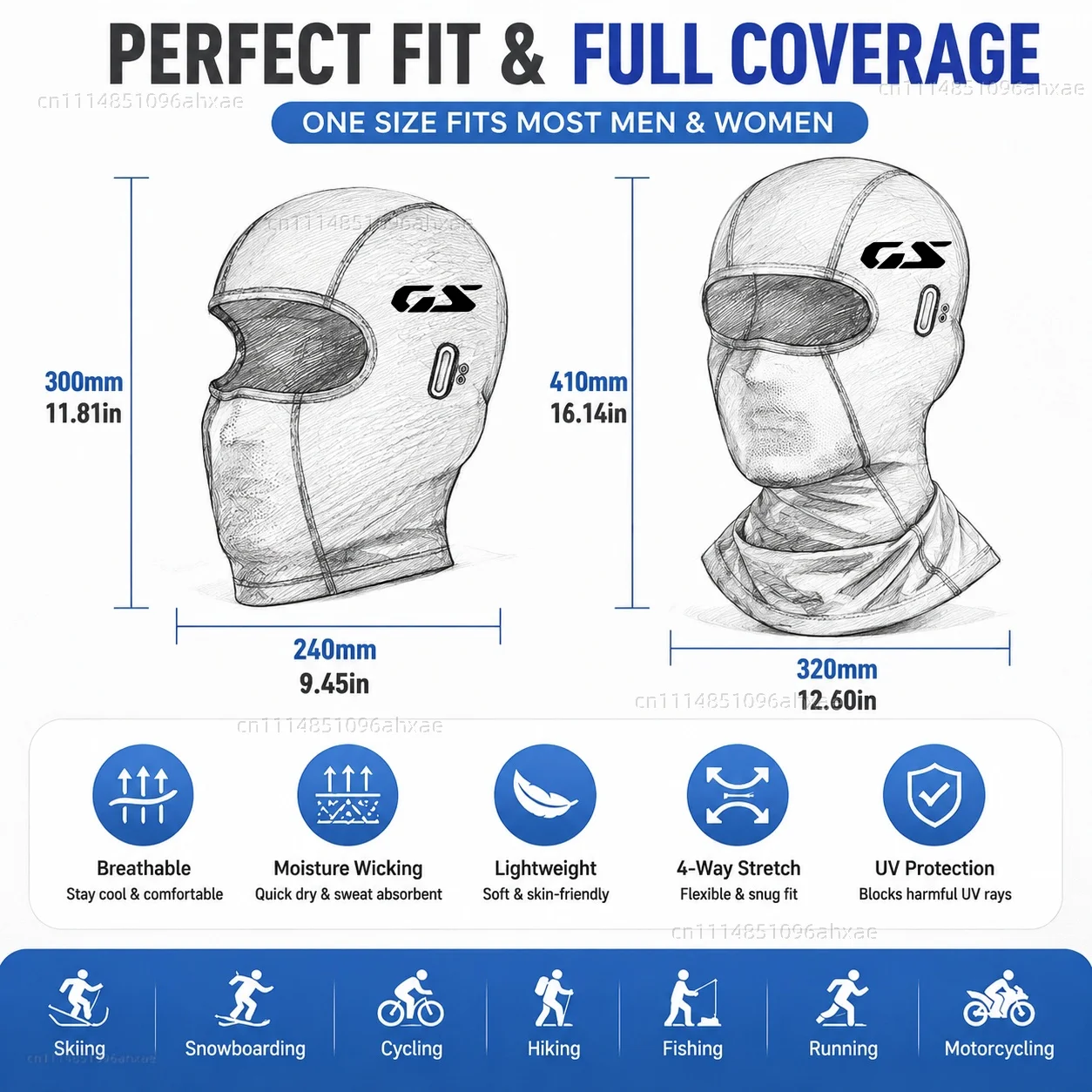 For R1300GS R 1300 GS GS1300 1300GS ADVENTURE ADV Motorcycle Balaclava Summer Glasses Face Breathable Hole Winter Warm view 2