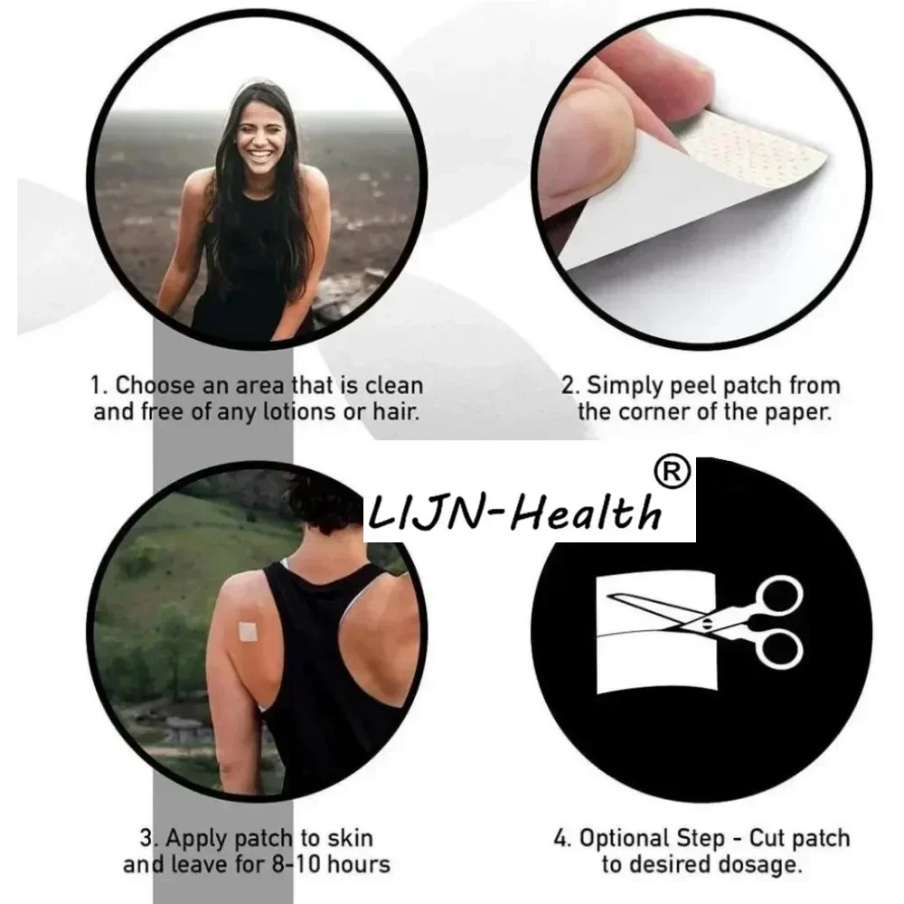 Tribulus Terrestris Extrato Transdermico Patches Power Booster com Bloqueador de Estrógeno Fornecimento de um mês