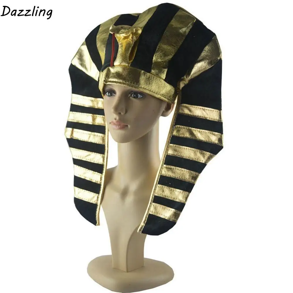 

Snake Head Halloween Pharaoh Hat Headpiece Masquerade Party Egyptian King Hat Cosplay Costume Props Halloween Party Decorations