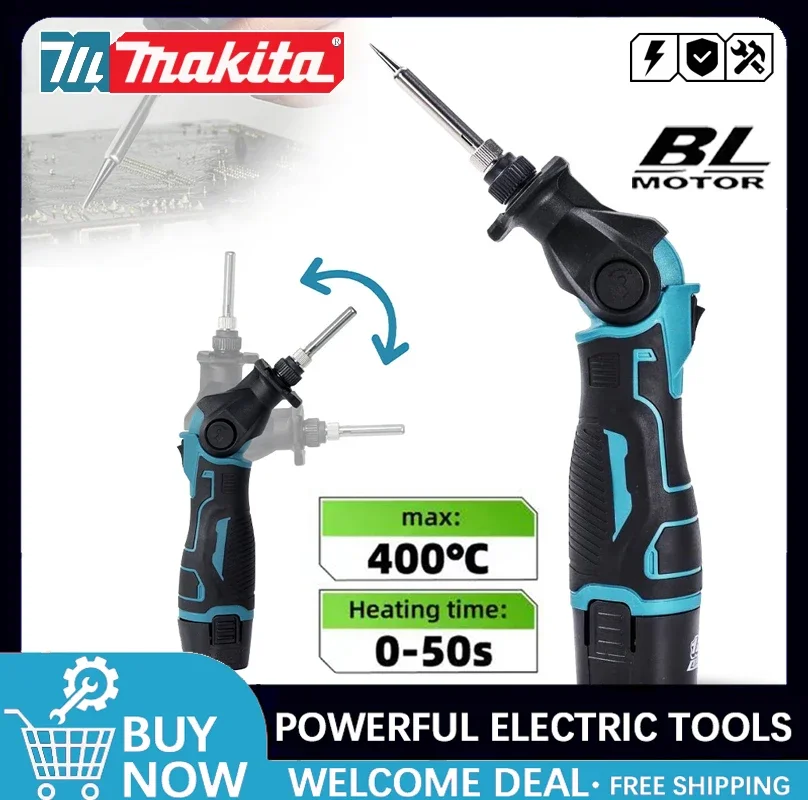 

Электрический паяльник Makita 12В 30Вт с быстрым нагревом и регулировкой температуры, электрический сварочный аппарат для Milwaukee/Dewalt