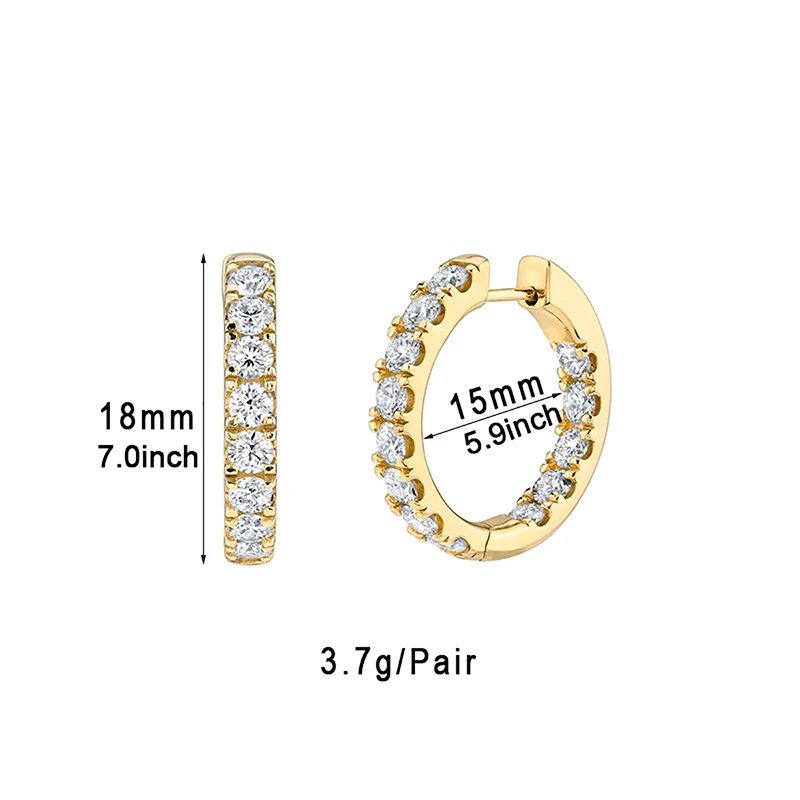 KEYOUNUO-banhado a ouro CZ Hoop Earrings para mulheres, Piercing Zircon Cuff, moda de luxo, festa de casamento, atacado