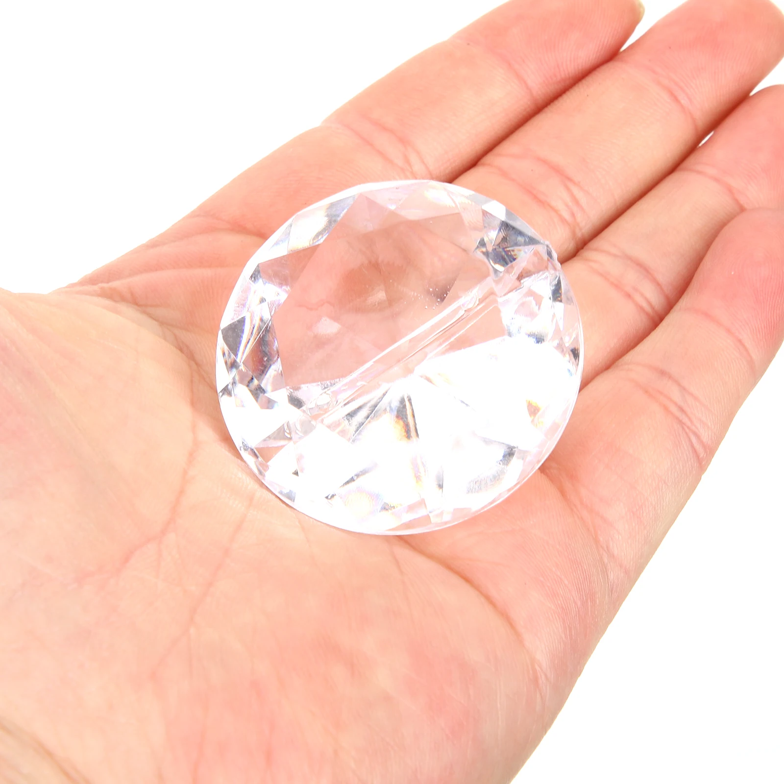 

12Pcs Acrylic Wedding Place Card Holders Diamond Shape Table Number Stands Crystal Style for Party Use Number Card Holder
