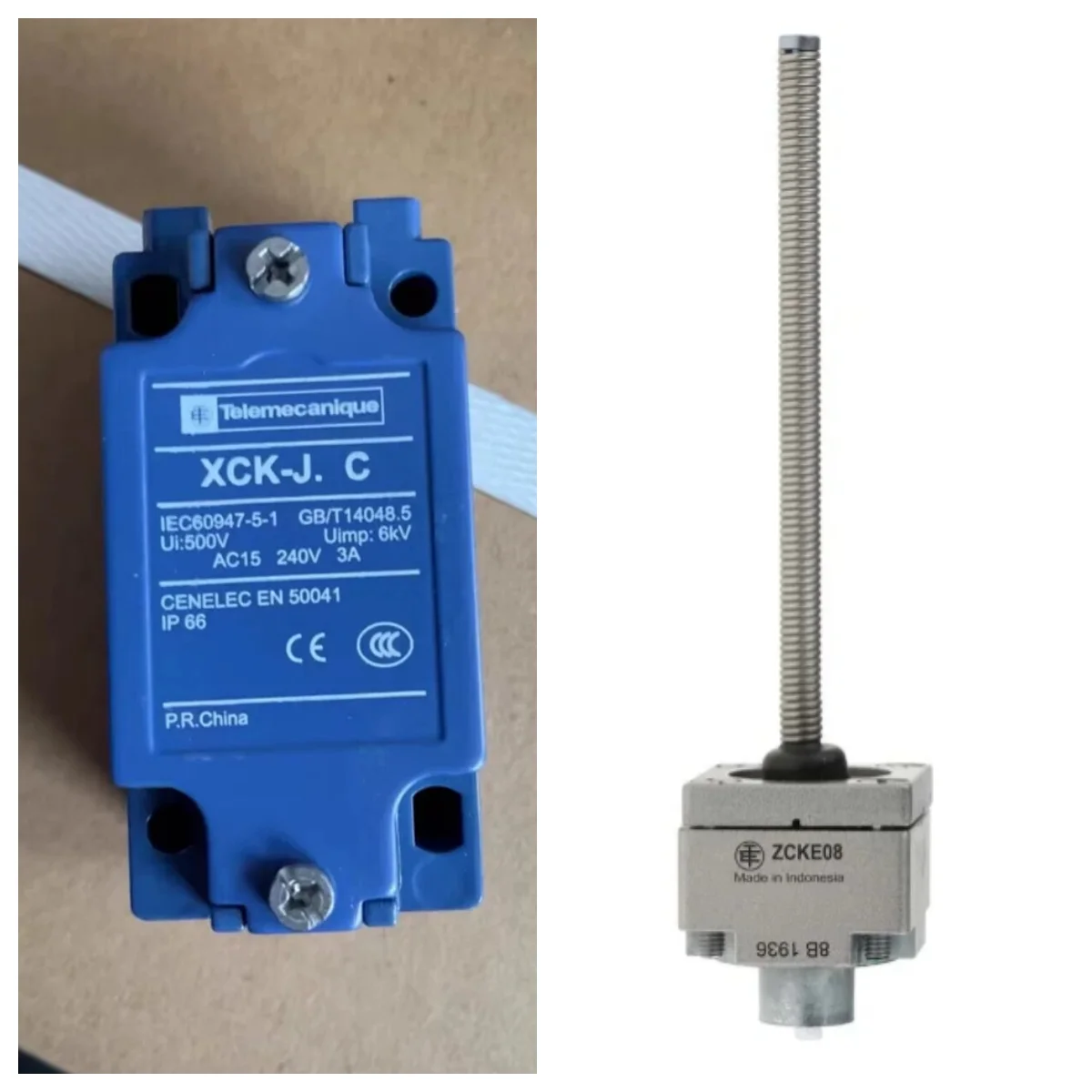 XCKJ108 = ZCKJ1C + ZCKE08 travel switch