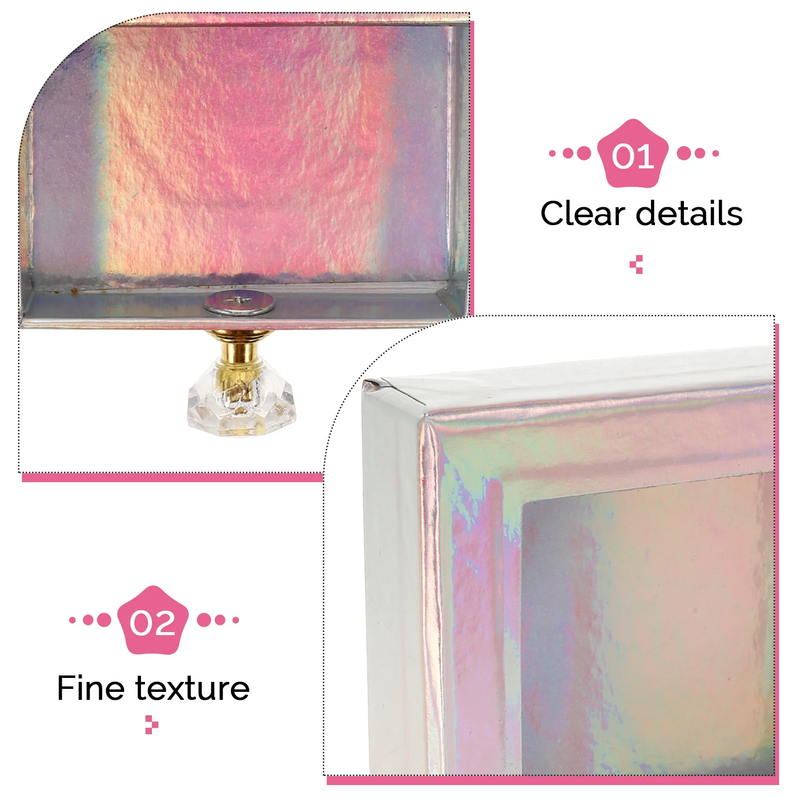 صندوق رموش بإغلاق مغناطيسي، حقيبة تخزين رموش صناعية أنيقة، منظم سفر محمول للنساء، حاوية فارغة #5